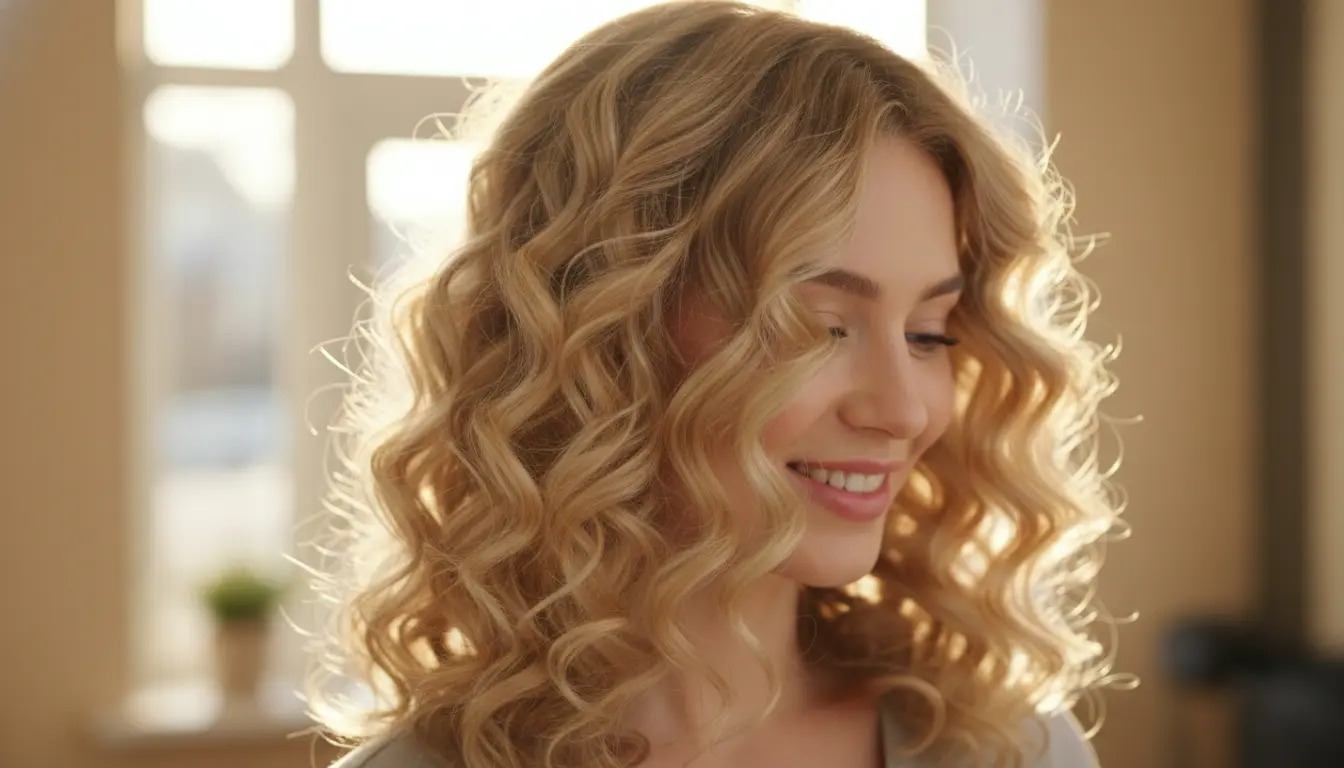 Blond haar krullen
