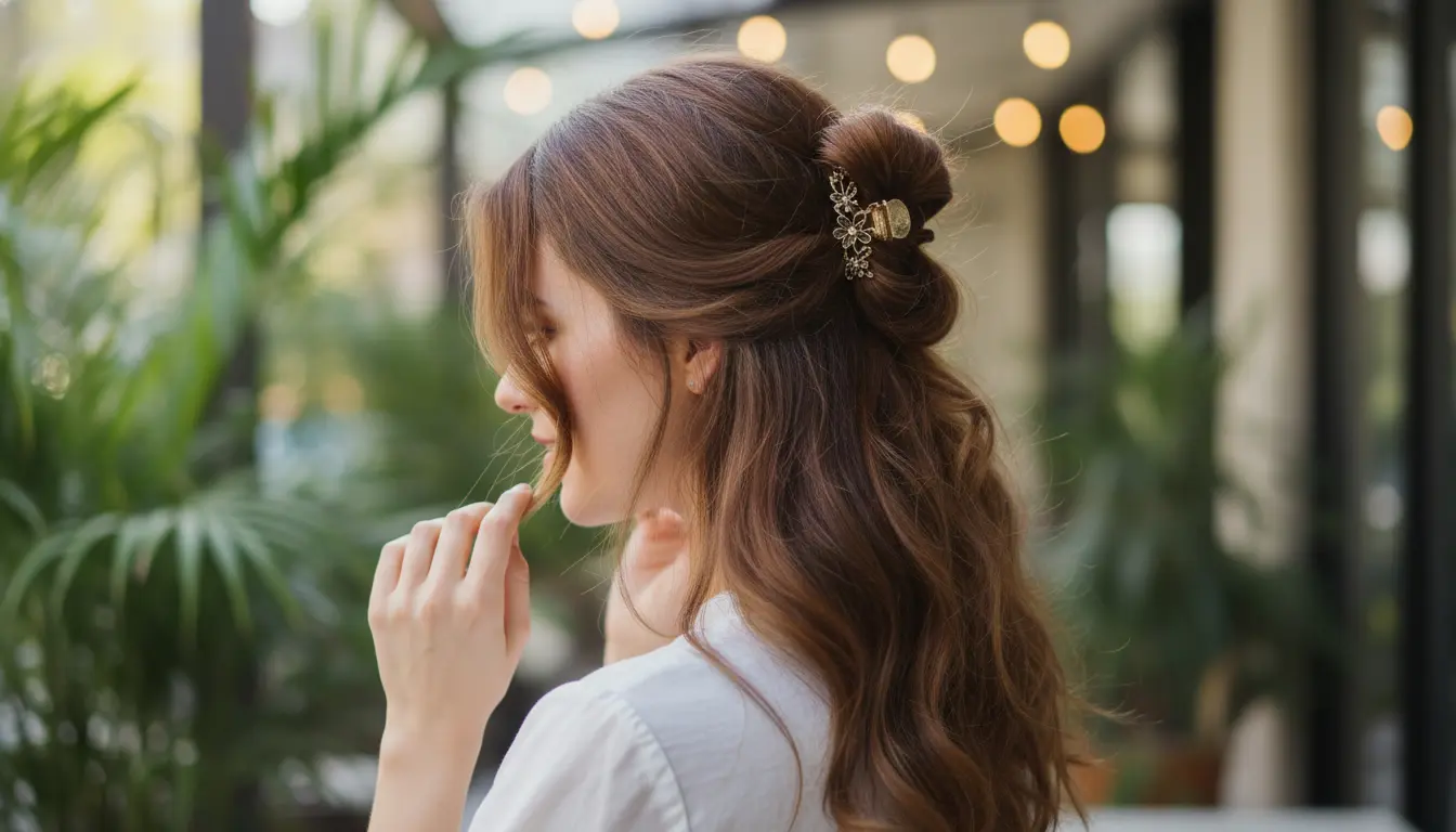 Haar half opsteken