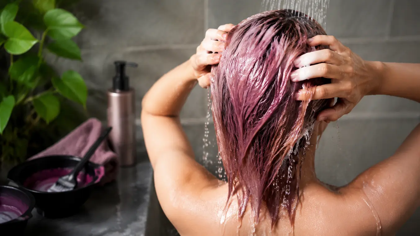Haar verven wassen